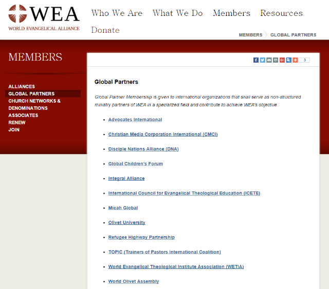 ▲WEA의 글로벌 파트너사 ⓒWEA 홈페이지