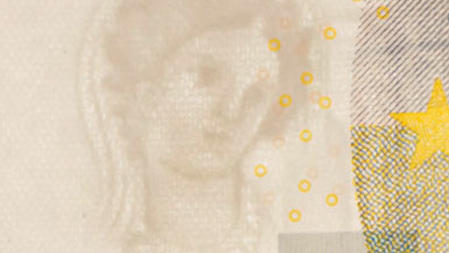 ▲유로화 지폐의 워터마크에 새겨진 에로우파(Europa)